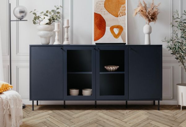 Sideboard Barina in blau Wohn- und Esszimmer Kommode 180 x 90 cm