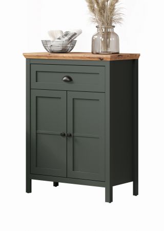 Flurkommode Meadow in gr�n und Evoke Eiche Landhaus Flur Diele Kommode 77 x 102 cm