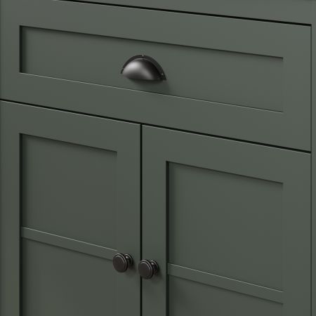 Garderobe Set 5-teilig Meadow in gr�n und Evoke Eiche Landhaus Garderobenkombination 261 x 198 cm