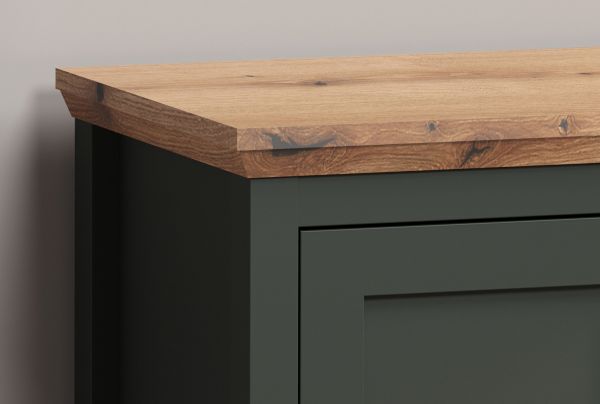 Garderobe Set 5-teilig Meadow in gr�n und Evoke Eiche Landhaus Garderobenkombination 261 x 198 cm