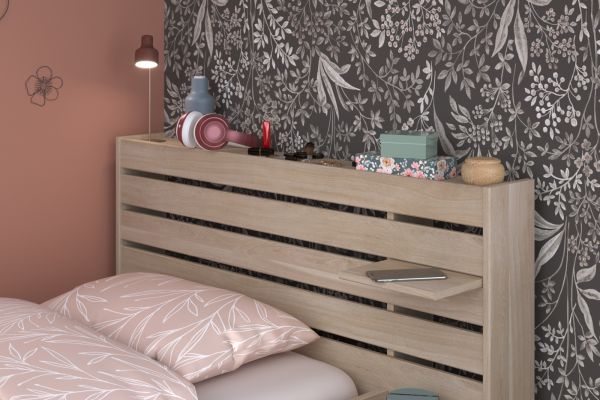 Parisot Kinder- und Jugendzimmer Stauraumbett Escale1 in Eiche japanisch Bett Liegefl�che 90 x 200 cm
