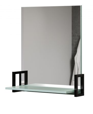 Badezimmer Spiegel Matix in dusk blue und grau Badspiegel 64 x 74 cm