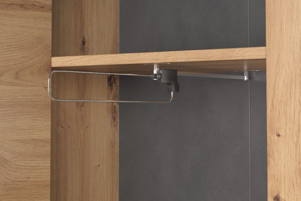Garderobenschrank Follow in Artisan Eiche und Matera grau Flur Garderobe 62 x 199 cm