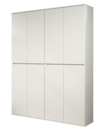 Garderobenschrank Metro in Wei�, Schuhschrank 8-t�rig 148 x 191 cm