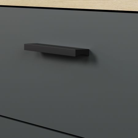 TV-Lowboard Tyler in grau und Evoke Eiche XL TV Unterteil 230 x 52 cm