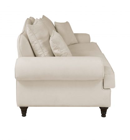 Sofa Adelina in beige Landhaus Couch 3-Sitzer 200 cm