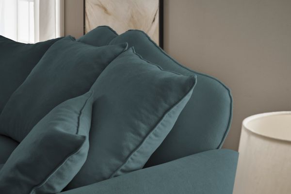 Sofa Adelina in blaugr�n Landhaus Couch 3-Sitzer 200 cm