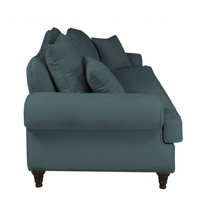 Sofa Adelina in blaugr�n Landhaus Couch 3,5-Sitzer 230 cm