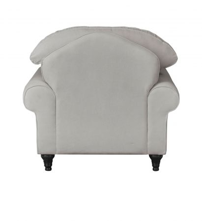 Sessel Adelina in hellgrau Landhaus Loungesessel 110 cm