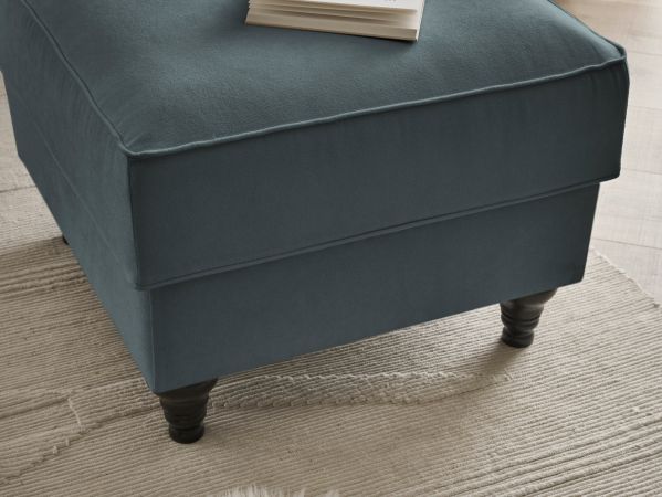 Sessel Set Adelina in grau Landhaus Loungesessel inklusive Hocker