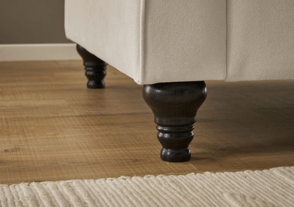 Sessel Set Adelina in beige Landhaus Loungesessel inklusive Hocker