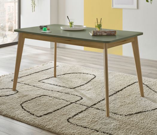 Esstisch Juna in Salbei und Evoke Eiche K�chentisch skandinavisch ausziehbar 140 / 180 x 80 cm