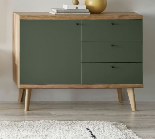 Sideboard Juna in Salbei und Evoke Eiche Kommode skandinavisch 107 x 83 cm
