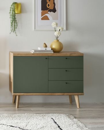 Sideboard Juna in Salbei und Evoke Eiche Kommode skandinavisch 107 x 83 cm