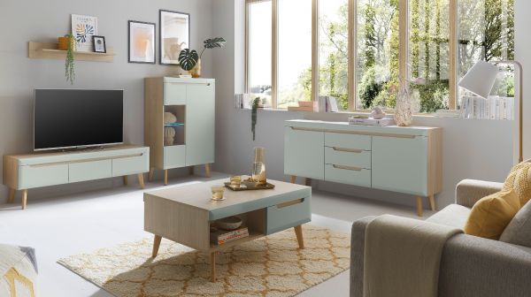 Wandboard Isgard in Scandi Eiche Wandregal skandinavisch 107 cm