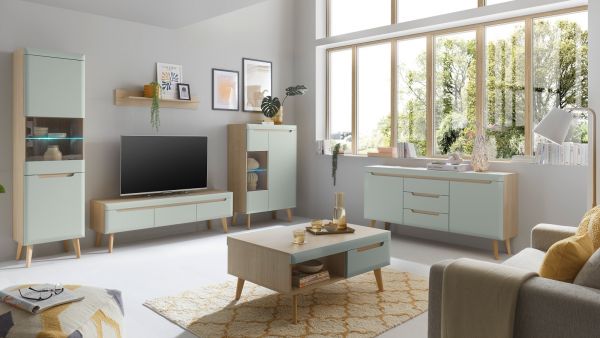 Wandboard Isgard in Scandi Eiche Wandregal skandinavisch 107 cm