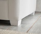 Sofa Hooge in creme und blau Landhaus Couch 2-Sitzer 160 cm inkl. 4 Kissen