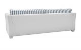 Sofa Hooge in creme und blau Landhaus Wohnzimmer Couch 3-Sitzer 240 cm