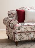 Sofa 2-Sitzer Elita in creme Landhaus Blumen Design Couch 170 cm