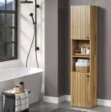 Badezimmer Hochschrank Feliz in Evoke Eiche Badschrank 40 x 186 cm
