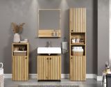 Waschbeckenunterschrank Feliz in Evoke Eiche Badschrank auf Rollen 60 cm