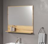 Badezimmer Spiegel Feliz in Evoke Eiche Badspiegel mit Ablage 80 cm