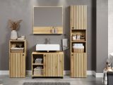 Badezimmer Kommode Feliz in Evoke Eiche Badschrank 40 x 95 cm