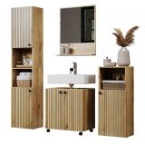 Badm�bel Set Feliz in Evoke Eiche Badkombination 4-teilig 160 x 190 cm