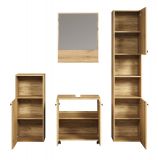 Badm�bel Set Feliz in Evoke Eiche Badkombination 4-teilig 160 x 190 cm