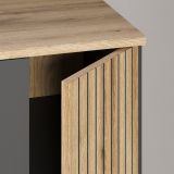 H�ngevitrine Avila in grau und Evoke Eiche Vitrine h�ngend 90 x 99 cm