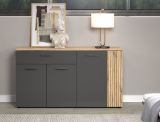 Sideboard Avila in grau und Evoke Eiche Kommode 150 cm