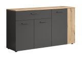 Sideboard Avila in grau und Evoke Eiche Kommode 150 cm