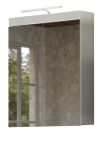 Badezimmer Spiegelschrank Adamo in wei� Hochglanz 2-t�rig inkl. LED 60 x 77 cm