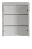 Badezimmer Spiegelschrank Adamo in wei� Hochglanz 2-t�rig inkl. LED 60 x 77 cm