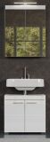 Badezimmer Badm�bel Set Adamo in wei� Hochglanz Badkombination 2-teilig 60 x 190 cm