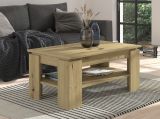 Couchtisch Selen in Artisan Eiche Beistelltisch mit Ablage 100 x 60 cm