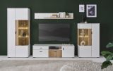 TV-Lowboard Merced in wei� matt und Evoke Eiche TV Unterteil 150 x 44 cm