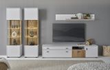 TV-Lowboard Merced in wei� matt und Evoke Eiche TV Unterteil 200 x 44 cm