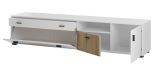 TV-Lowboard Merced in wei� matt und Evoke Eiche TV Unterteil 200 x 44 cm