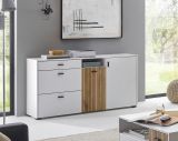 Sideboard Merced in wei� matt und Evoke Eiche Wohn- und Esszimmer Kommode 150 cm
