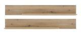 Wohnwand Merced in wei� matt und Evoke Eiche Wohnkombination 3-teilig 285 x 180 cm