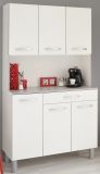 Parisot K�chenschrank Skoon in wei� und grau K�che Buffet und Mehrzweckschrank 101 x 185 cm