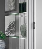 Vitrine Merced in wei� matt Wohn- und Esszimmer Vitrinenschrank 75 x 180 cm
