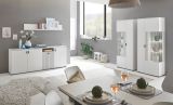 Vitrine Merced in wei� matt Wohn- und Esszimmer Vitrinenschrank 75 x 180 cm