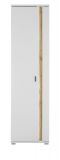 Stauraumschrank Bellport in wei� matt und Wotan Eiche Mehrzweckschrank inklusive Frontbeleuchtung 55 x 200
