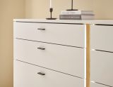 Sideboard Bellport in wei� matt und Wotan Eiche Kommode inklusive Frontbeleuchtung 200 cm