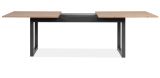 Esstisch Malta in Artisan Eiche und Anthrazit im Industrial Look 200 / 240 x 90 cm ausziehbar