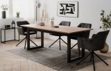 Esstisch Malta in Artisan Eiche und Anthrazit im Industrial Look 200 / 240 x 90 cm ausziehbar