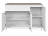 Sideboard Visby in wei� und Sandstein Wohn- und Esszimmer Kommode 133 x 92 cm
