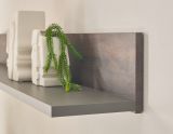 Wohnwand Piano in Thermo Eiche und grau Wohnkombination 4-teilig 380 x 170 cm